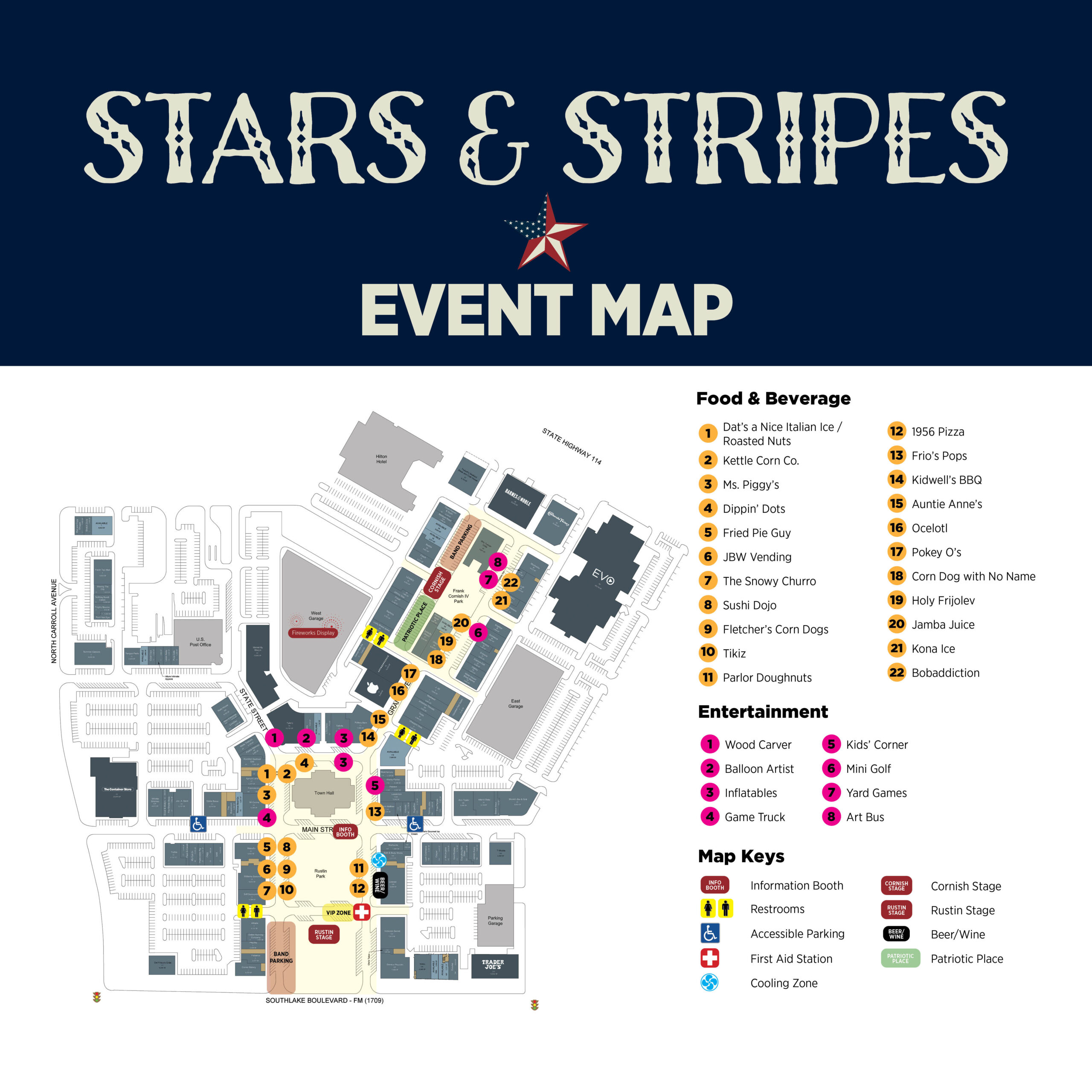 Event Map Southlake Stars & Stripes